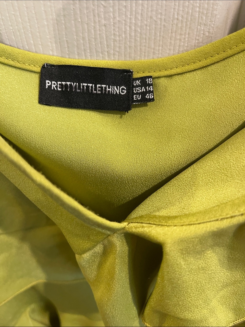 PrettyLittleThing Lime Ruffle Maxi Dress - Picture 2 of 4